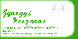 gyorgyi meszaros business card